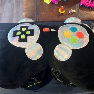 Black Game Controller Pillow